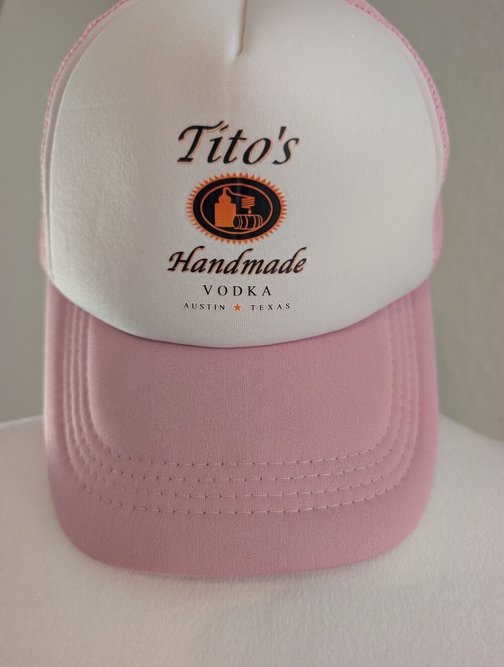 Tito's Vodka Pink and White Trucker Hat